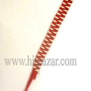 Мартеница гривна шнур колосан бяло и червено рибя кост дълга 1503