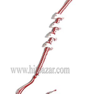 Мартеница гривна бяло и червено с рибки 1183