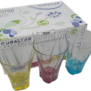 Чаши за безалкохолно от цветно стъкло Coral