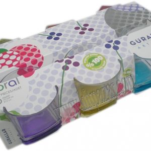 Чаши за високоалкохолни напитки от цветно стъкло Coral