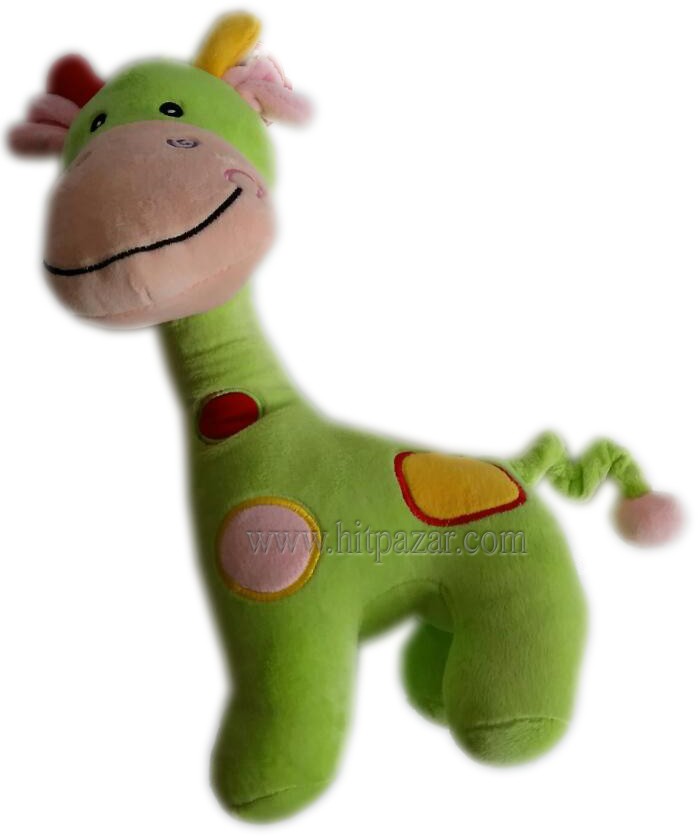 Детска плюшена играчка Жираф с дрънкалка - голям