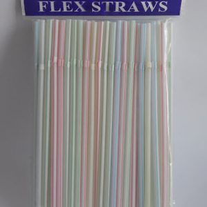 Пакет цветни Сламки 100 бр.