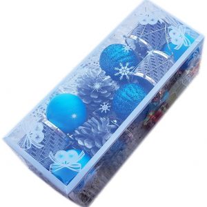 Коледен комплект Топки за украса на елхата и дома - светло син