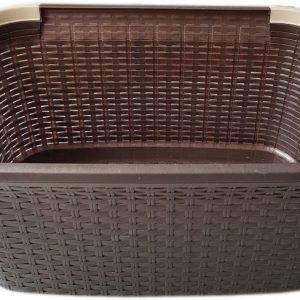 Кош за дрехи за пране - правоъгълен, кафяв