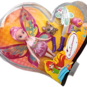 Кукла Вълшебница Уинкс с розова коса и с домашен любимец и аксесоари