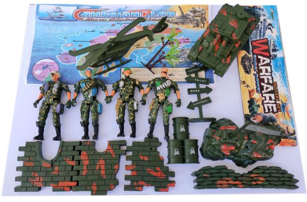 Комбат Combat с 4 войника танк вертолет и още аксесоари