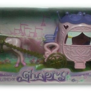 Каляска със специална форма и с кон с богата грива