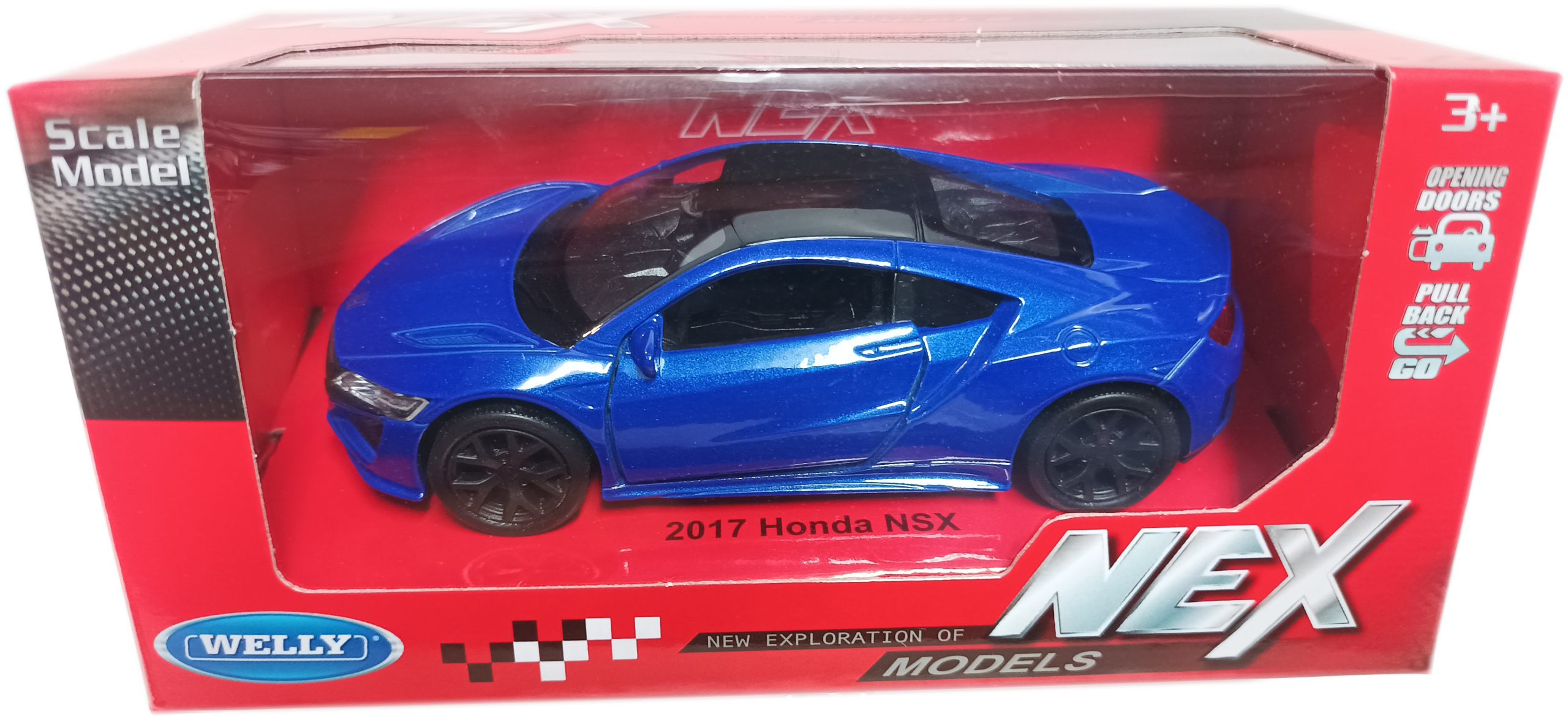 Метална кола с отварящи се врати Хонда 2017 Honda NSX Welly