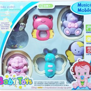 Бебешка дрънкалка с 6 различни животни