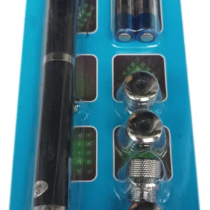 Лазер показалка, комплект с 5 приставки и батерии, мощен