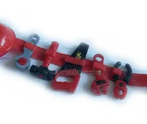 Инструменти с каска и колан - червен