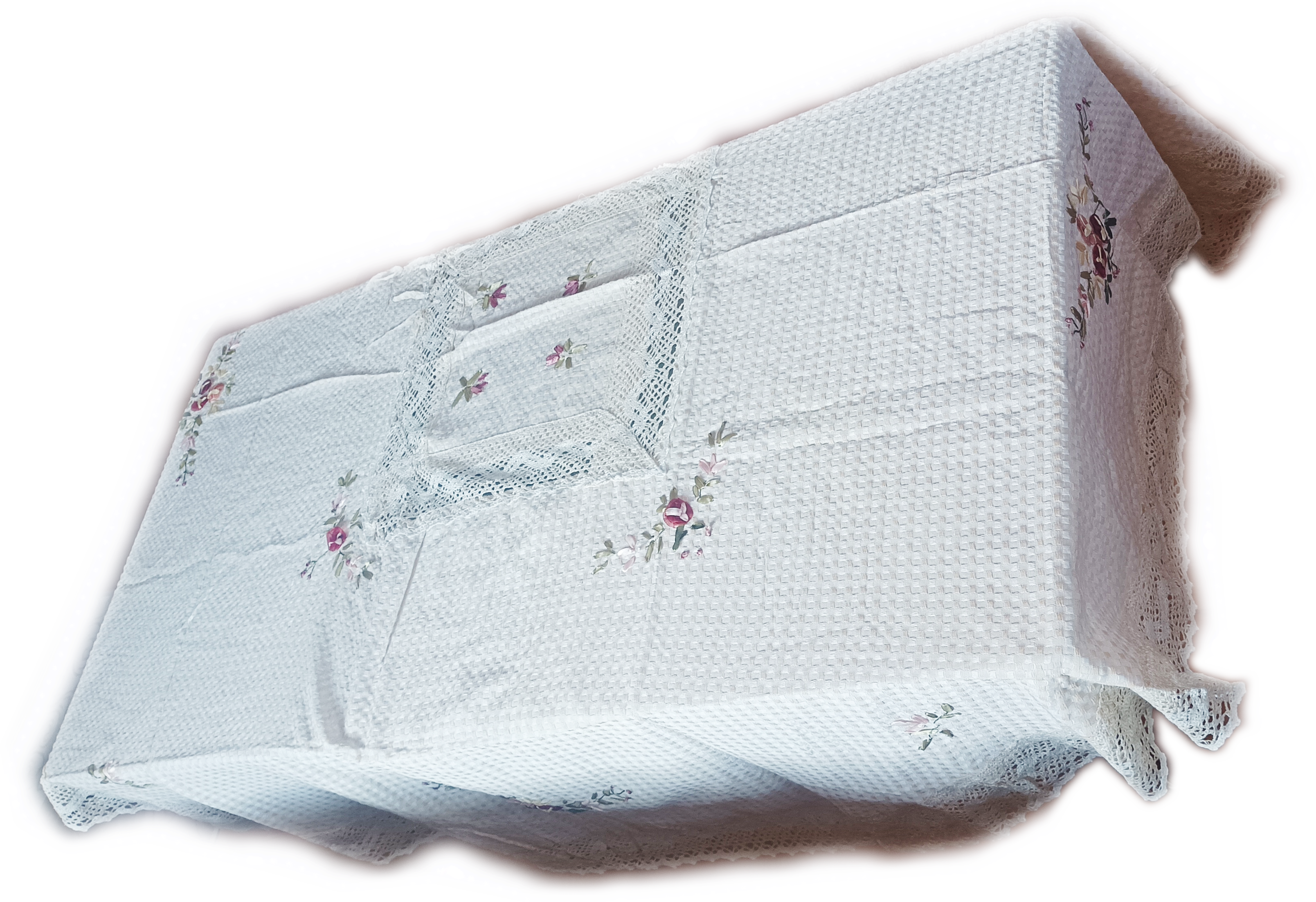 Правоъгълна луксозна покривка за маса с цветя