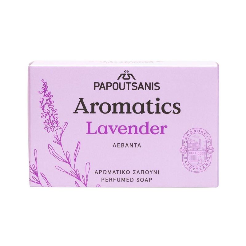 Сапун Papoutsanis Aromatics Lavender лавандула дълбока хидратация 100гр