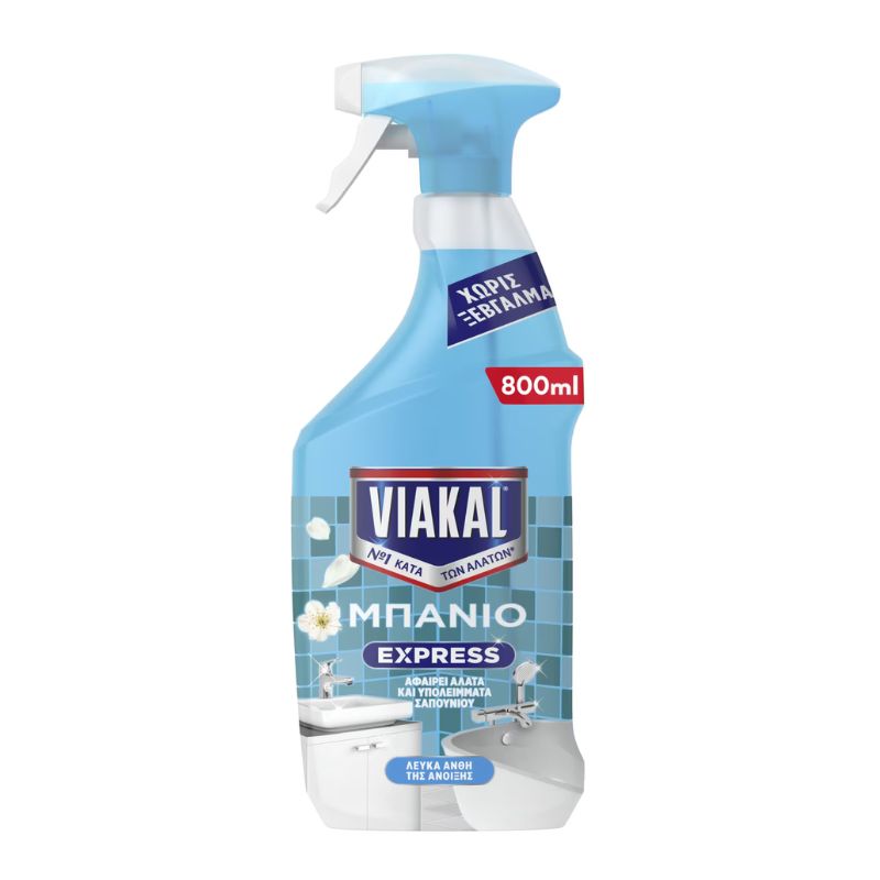 Препарат варовик Viakal Mпanio express White Flowers бели пролетни цветя без изплакване 800мл