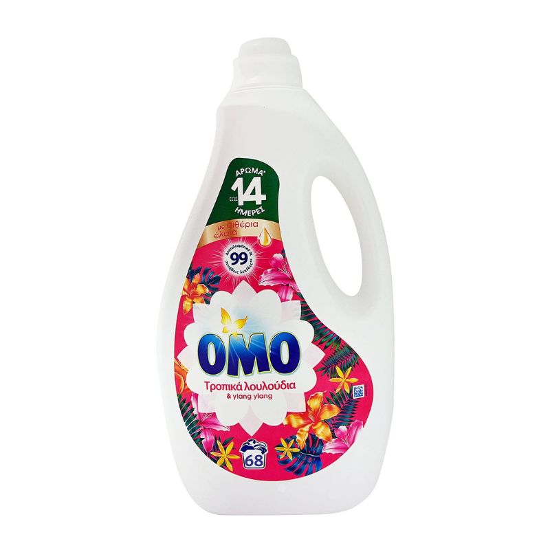 Течен прах Omo Tropical Flowers and Ylang Ylang универсал 68пр 3.4л