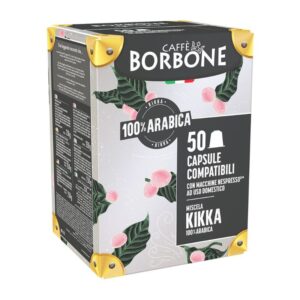 Кафе Borbone Kikka 100пр Arabica за nespresso пластмасови 50бр