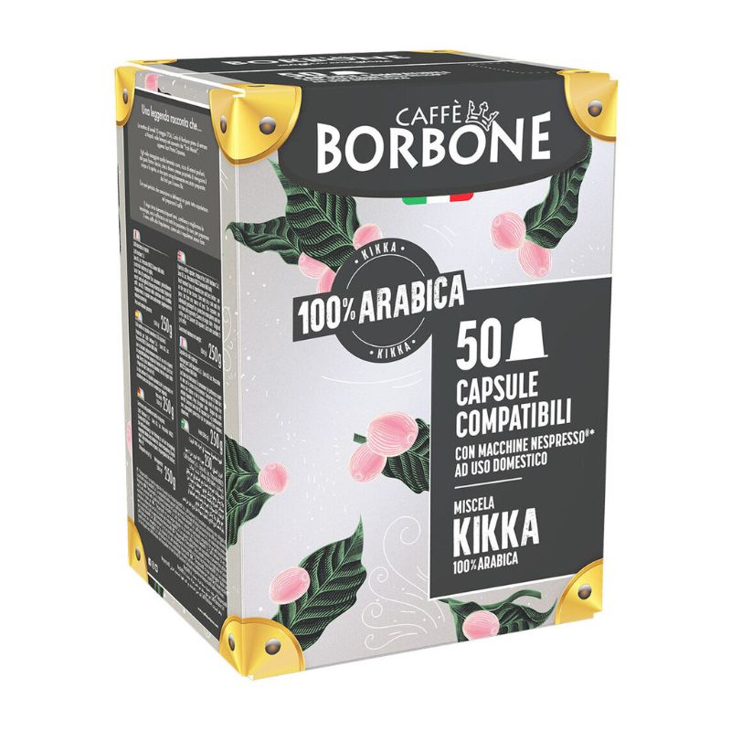 Кафе Borbone Kikka 100пр Arabica за nespresso пластмасови 50бр