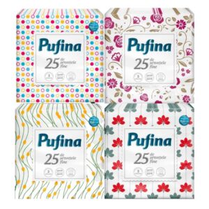Хартия салфетки PUFFINA 2 пластови 39х39 25бр
