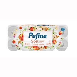 Хартия тоалетна PUFINA SOFT 10 рола 2 пластова PEACH праскова