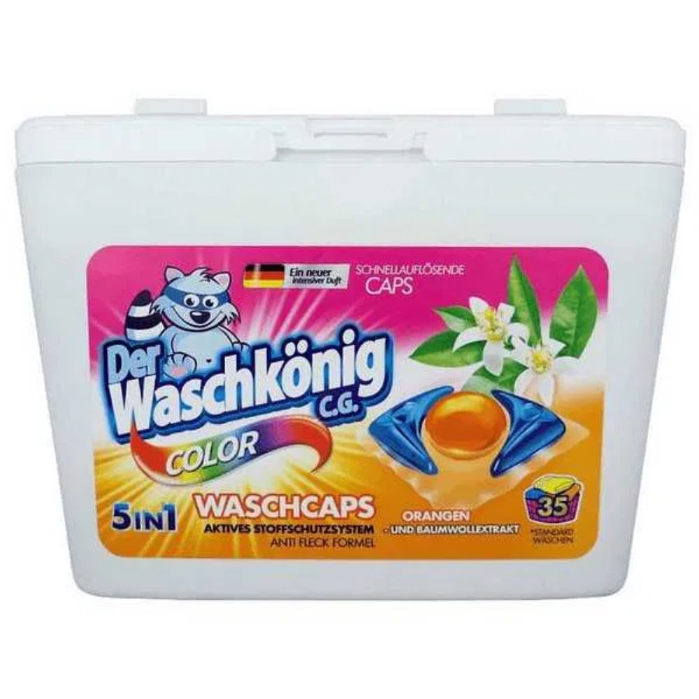 Капсули Waschkonig Orange Color за цветно с аромат портокал 35пр