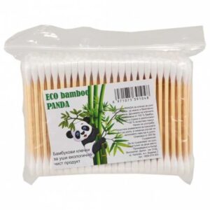 Клечки за уши Eco Bambo Panda плик 200бр бамбук