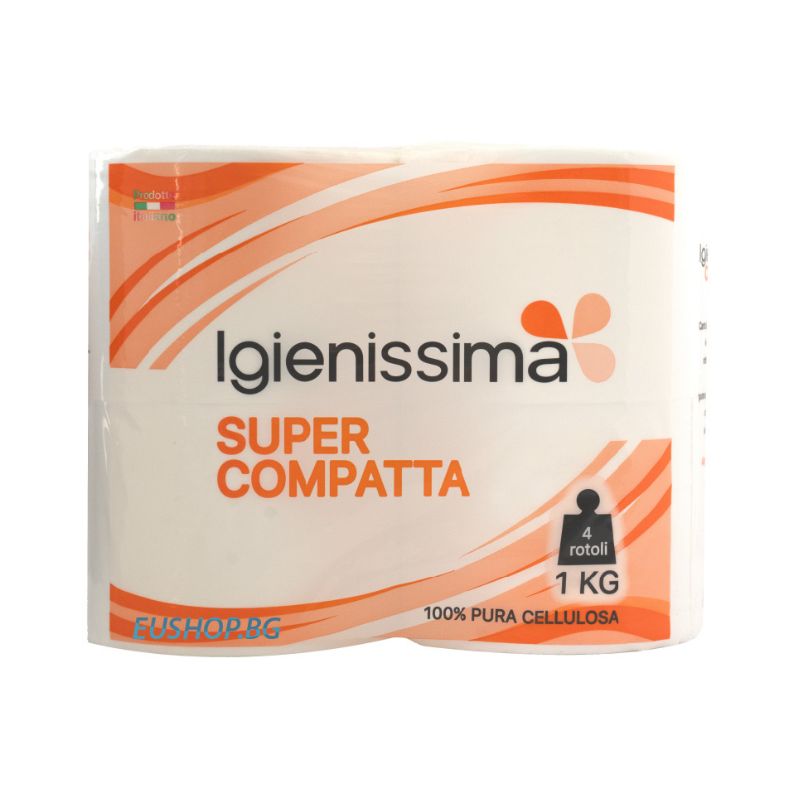 Тоалетна хартия Igienisima 4рол. 2пл. 1кг 600л. 300м.