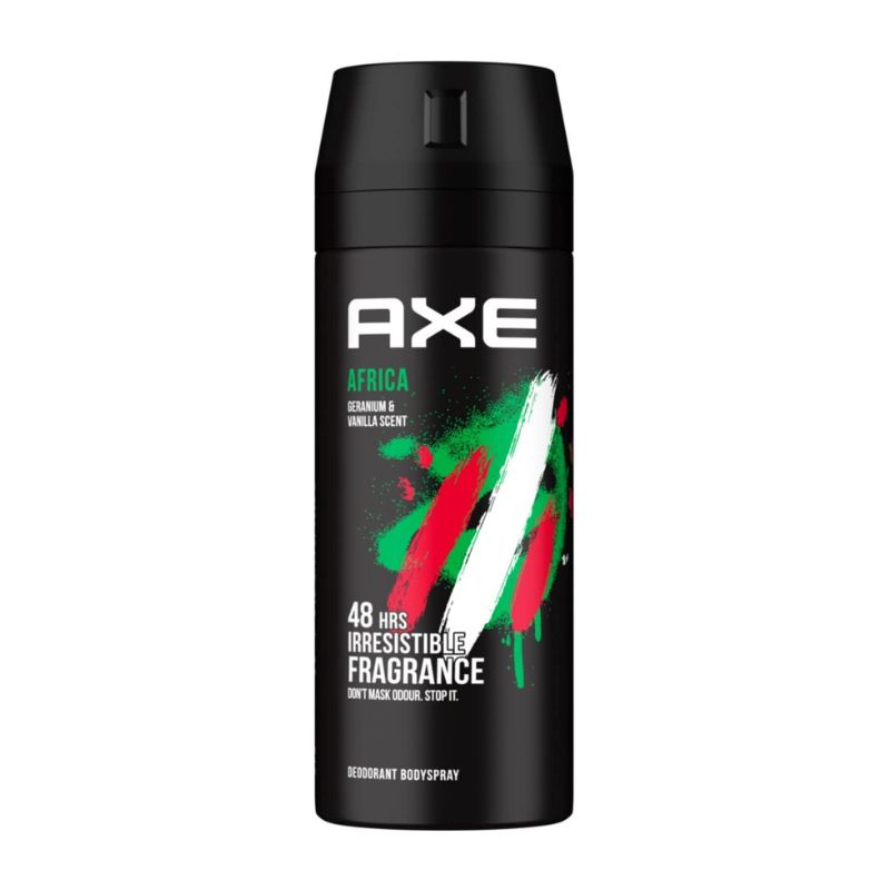 Део спрей дезодорант Axe Africa geranium and vanilla 48h 150мл