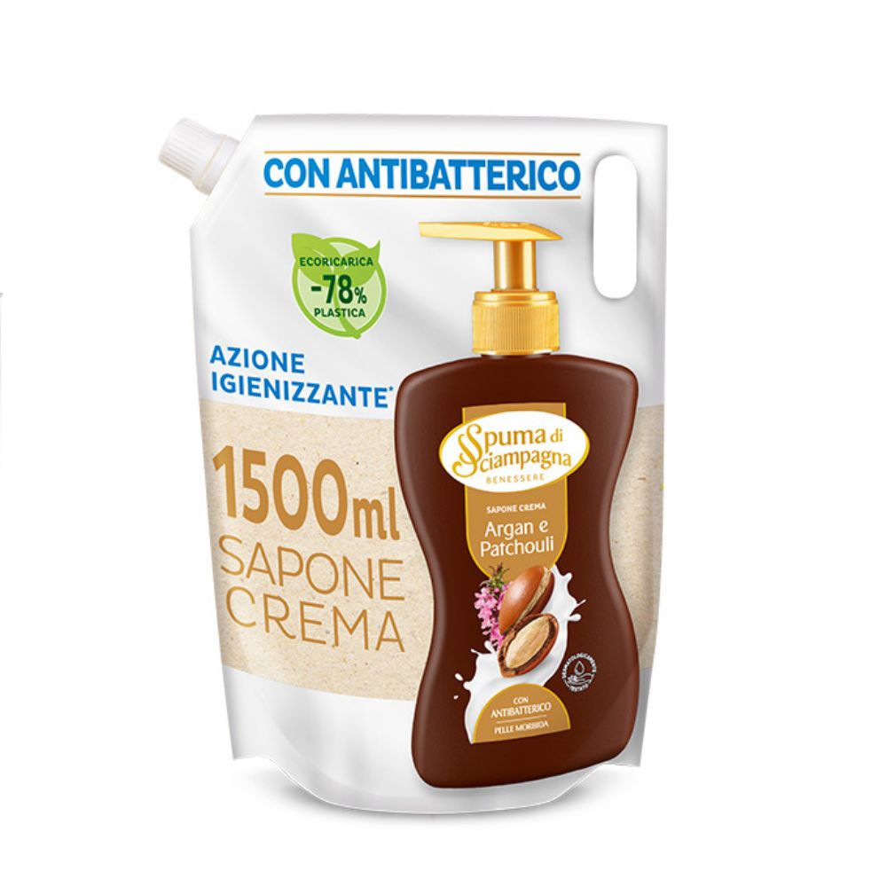 Течен сапун крем Spuma di Sciampagna Argan e Patchouli подхранващ 1.5л