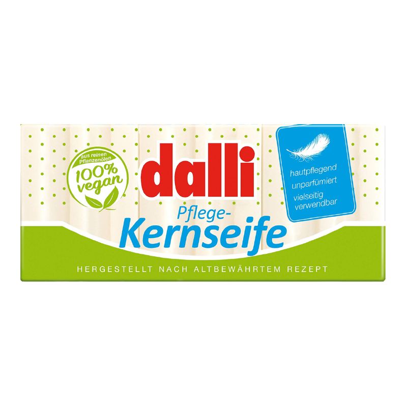 Сапун Dalli Pflege-Kernseife веган противоалергичен без аромат 3Х125гр
