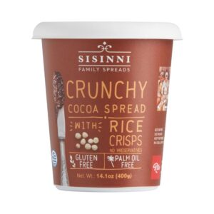 Крем Sisinni Spread crunchy Cocoa with rice crisps хрупкав какаов с оризови криспита 400гр