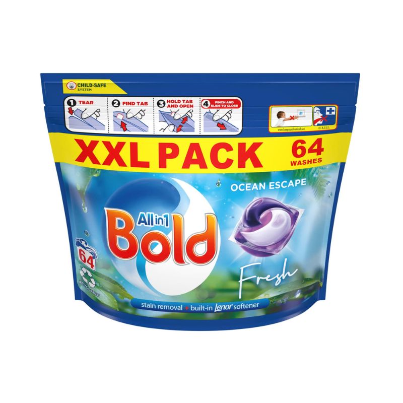 Капсули Bold All in 1 Fresh ocean универсал 64 капсули