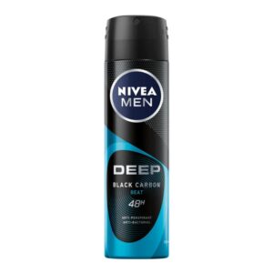 Део спрей дезодорант Nivea men Deep Beat 72h black carbon anti-bacterial 150мл