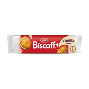 Бисквити Lotus Biscoff Vanilla flavour слепени с ванилия крем 15бр 150гр