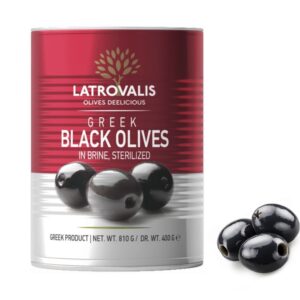 М-ни Latrovalis Black confit pited размер 101/110 mammouth черни без костилка стерилизирани 360гр отцедено