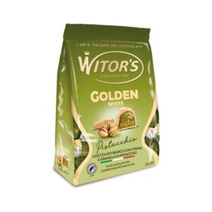 Бонбони Witors Golden white pistachio бял шоколад с кремообразен шамфастък и криспи шамфастък 200гр