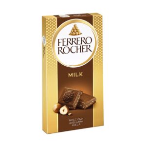 Шоколад Ferrero Rocher Milk Nocciola млечен шоколад с парченца лешник 90гр