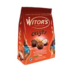 Бонбони Witors Crispi Mix черен шоколад, кремообразен пълнеж и млече пълнеж всички с хрупкави криспи 700гр
