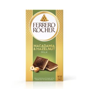 Шоколад Ferrero Rоcher Macadamia and Milk с макадамия лешници и бял шоколд 90гр