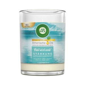 Свещ Air Wick Essential Oils Strengthening подсилващ освежаващ аромат от етерични м-ла 220гр