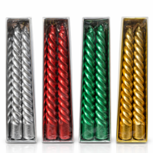 Празнични свещи цветни 2 бр.