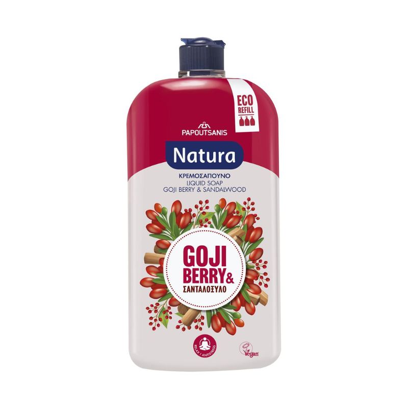 Течен сапун Natura Goji Berry and Sandalwood годжи бери и сандалово дърво 900мл пълнител