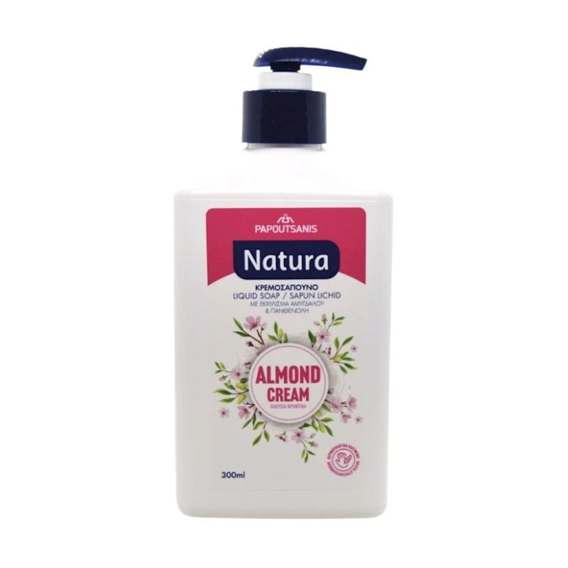 Течен сапун Natura Almond cream бадемов крем 300мл помпа