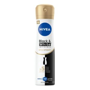 Део спрей дезодорант Nivea black and white silky smooth x5anti 72h 150мл