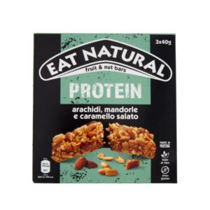 Барче Eat Narture Protein протеиново с фъстъци, бадем и солен карамел 3х40гр