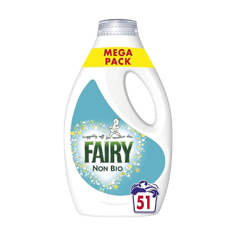 Течен прах Fairy Non Bio за чувствителна кожа бебешки универсал 51пр 1.785л