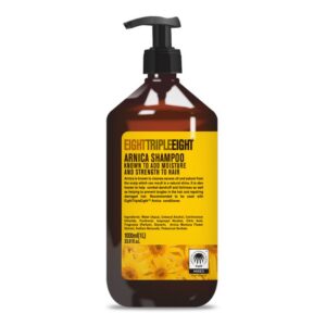 Шампоан EightTripleEight Arnica с арника почиства и възстановява увредената коса 1л помпа