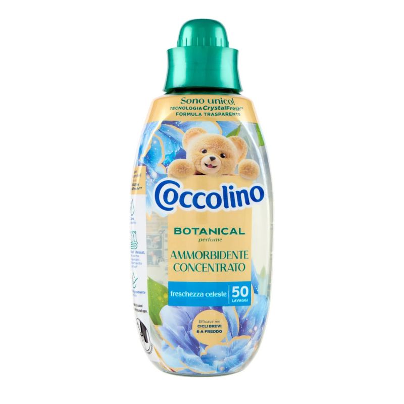 Омекотител Coccolino Botanical Freschezza Celeste конц ботанически парфюм небесна свежест 50пр 750мл