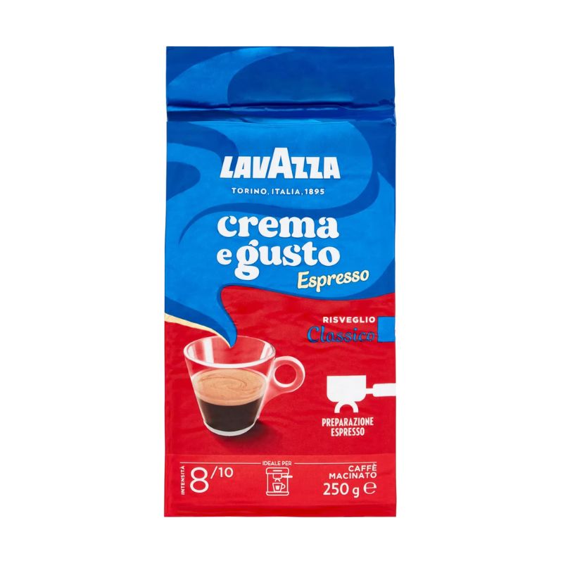 Кафе Lavazza Crema e Gusto espresso Risveglio Classico 8/10 250gr мелено