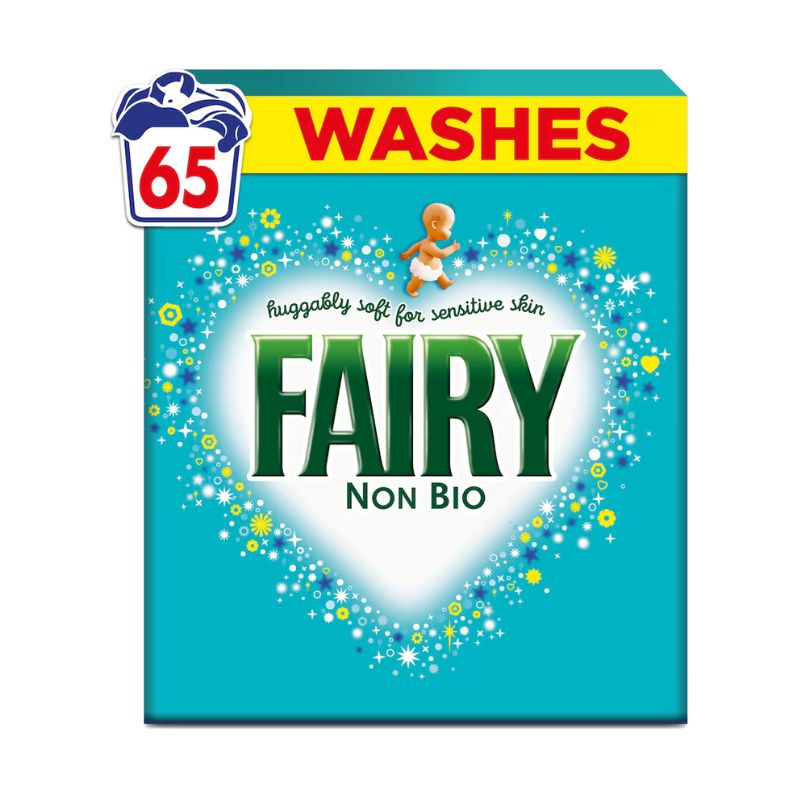 Сух прах Fairy Non Bio Sensitive без ензими за чувствителна кожа бебешки универсал 65пр 3,575кг