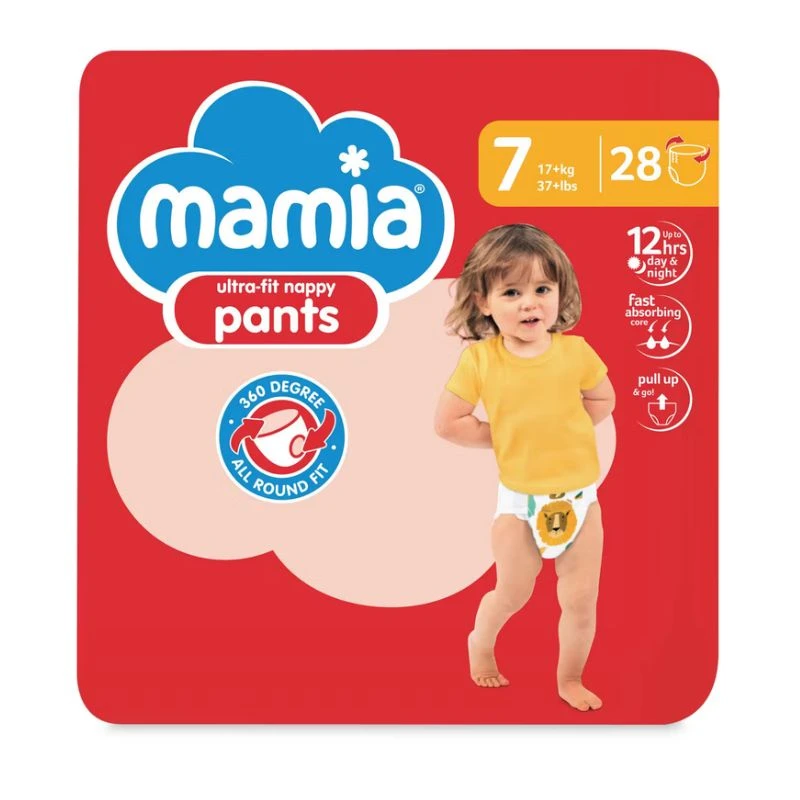 Памперс-гащи Mamia 7 Ultra-fit 17+ кг 28бр